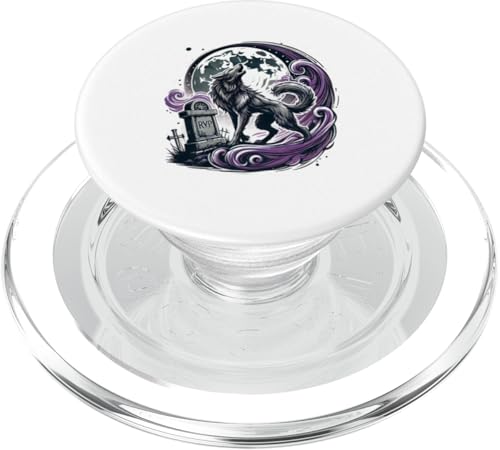 Heulender Werwolf vor Vollmond – Halloween Design PopSockets PopGrip für MagSafe Heulender Werwolf vor Vollmond – Halloween Design PopSockets PopGrip für MagSafe von Halloween Designs von C.B.L.