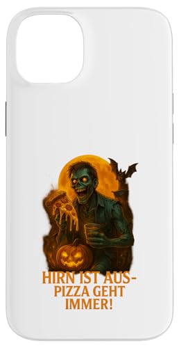 Hirn ist aus Pizza geht immer Hülle für iPhone 14 Plus Hirn ist aus Pizza geht immer Hülle für iPhone 14 Plus von Halloween Designs von C.B.L.