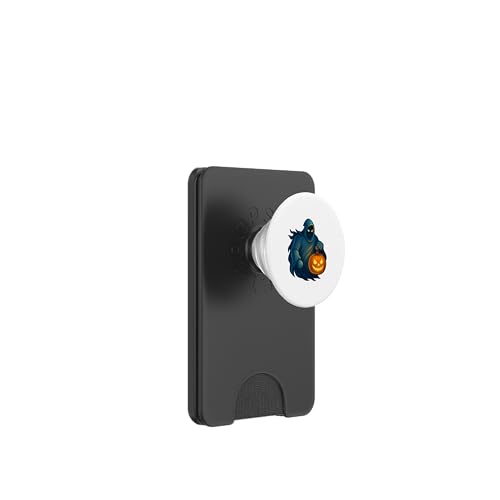 Leuchtender Geist mit Kürbis – Cooles Halloween Design PopSockets PopWallet für MagSafe von Halloween Designs von C.B.L.