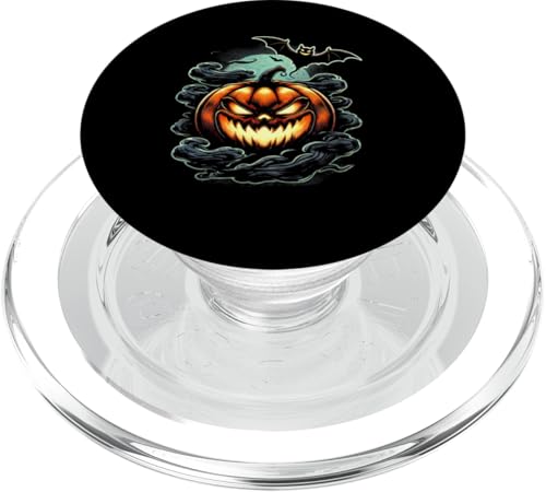 Leuchtender Kürbis mit Fledermaus – Halloween Design PopSockets PopGrip für MagSafe von Halloween Designs von C.B.L.