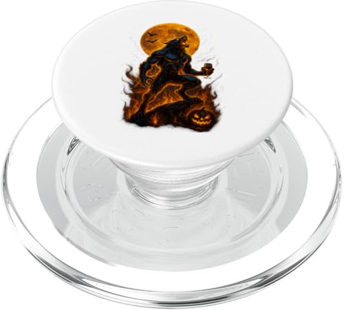 Starker Werwolf vor Feuer-Mond – Halloween Design PopSockets PopGrip für MagSafe Starker Werwolf vor Feuer-Mond – Halloween Design PopSockets PopGrip für MagSafe von Halloween Designs von C.B.L.