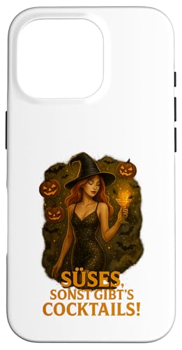 Süßes sonst gibt’s Cocktails Hexen Design Hülle für iPhone 16 Pro Süßes sonst gibt’s Cocktails Hexen Design Hülle für iPhone 16 Pro von Halloween Designs von C.B.L.