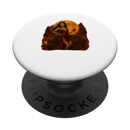Vollmond Lady mit Stil und Biss PopSockets Klebender PopGrip Vollmond Lady mit Stil und Biss PopSockets Klebender PopGrip von Halloween Designs von C.B.L.