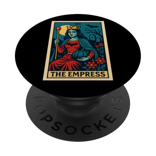 The Empress Tarotkarte Gothic Halloween Sensenmann Okkult PopSockets Klebender PopGrip The Empress Tarotkarte Gothic Halloween Sensenmann Okkult PopSockets Klebender PopGrip von Halloween Tarot Garb
