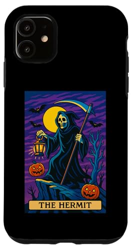 The Hermit Tarotkarte Gothic Halloween Sensenmann Okkult Hülle für iPhone 11 The Hermit Tarotkarte Gothic Halloween Sensenmann Okkult Hülle für iPhone 11 von Halloween Tarot Garb