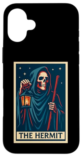 The Hermit Tarotkarte Gothic Halloween Sensenmann Okkult Hülle für iPhone 16 Plus The Hermit Tarotkarte Gothic Halloween Sensenmann Okkult Hülle für iPhone 16 Plus von Halloween Tarot Garb