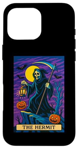 The Hermit Tarotkarte Gothic Halloween Sensenmann Okkult Hülle für iPhone 16 Pro Max von Halloween Tarot Garb