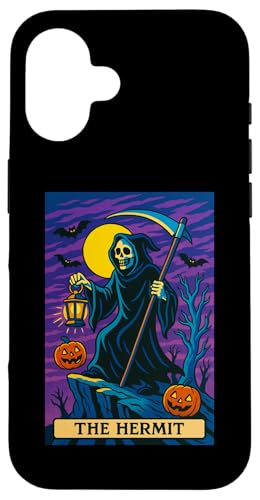 The Hermit Tarotkarte Gothic Halloween Sensenmann Okkult Hülle für iPhone 16 The Hermit Tarotkarte Gothic Halloween Sensenmann Okkult Hülle für iPhone 16 von Halloween Tarot Garb