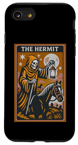 The Hermit Tarotkarte Gothic Halloween Sensenmann Okkult Hülle für iPhone SE (2020) / 7 / 8 von Halloween Tarot Garb