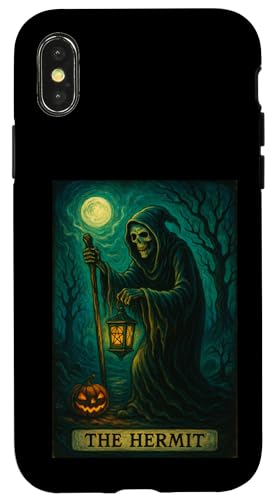 The Hermit Tarotkarte Gothic Halloween Sensenmann Okkult Hülle für iPhone X/XS The Hermit Tarotkarte Gothic Halloween Sensenmann Okkult Hülle für iPhone X/XS von Halloween Tarot Garb
