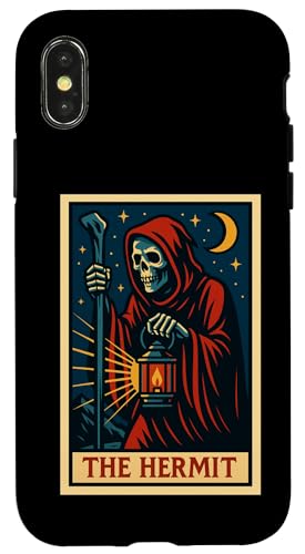 The Hermit Tarotkarte Gothic Halloween Sensenmann Okkult Hülle für iPhone X/XS The Hermit Tarotkarte Gothic Halloween Sensenmann Okkult Hülle für iPhone X/XS von Halloween Tarot Garb