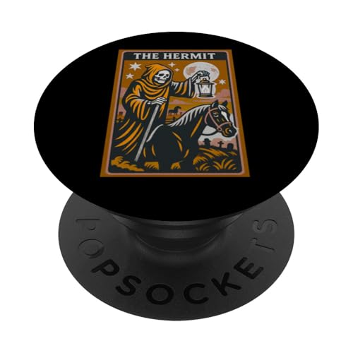 The Hermit Tarotkarte Gothic Halloween Sensenmann Okkult PopSockets Klebender PopGrip The Hermit Tarotkarte Gothic Halloween Sensenmann Okkult PopSockets Klebender PopGrip von Halloween Tarot Garb