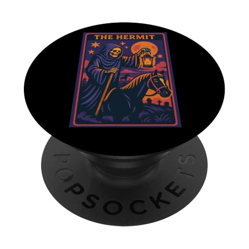 The Hermit Tarotkarte Gothic Halloween Sensenmann Okkult PopSockets Klebender PopGrip The Hermit Tarotkarte Gothic Halloween Sensenmann Okkult PopSockets Klebender PopGrip von Halloween Tarot Garb