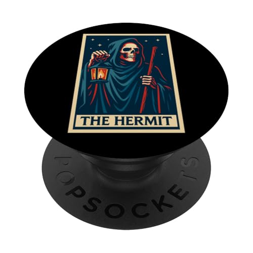 The Hermit Tarotkarte Gothic Halloween Sensenmann Okkult PopSockets Klebender PopGrip The Hermit Tarotkarte Gothic Halloween Sensenmann Okkult PopSockets Klebender PopGrip von Halloween Tarot Garb