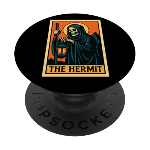 The Hermit Tarotkarte Gothic Halloween Sensenmann Okkult PopSockets Klebender PopGrip The Hermit Tarotkarte Gothic Halloween Sensenmann Okkult PopSockets Klebender PopGrip von Halloween Tarot Garb