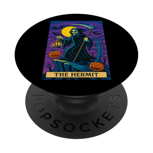 The Hermit Tarotkarte Gothic Halloween Sensenmann Okkult PopSockets Klebender PopGrip The Hermit Tarotkarte Gothic Halloween Sensenmann Okkult PopSockets Klebender PopGrip von Halloween Tarot Garb