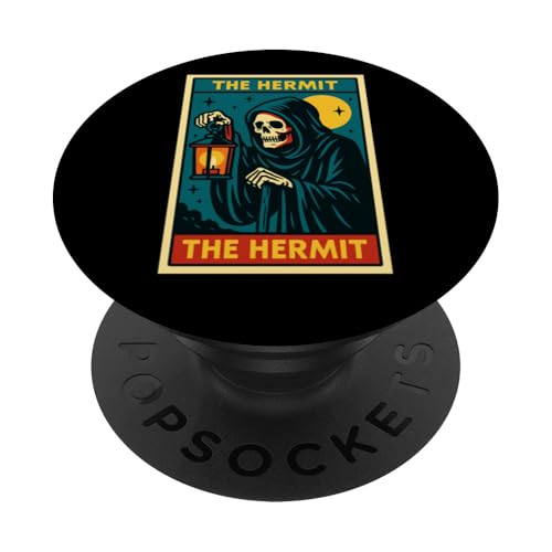 The Hermit Tarotkarte Gothic Halloween Sensenmann Okkult PopSockets Klebender PopGrip The Hermit Tarotkarte Gothic Halloween Sensenmann Okkult PopSockets Klebender PopGrip von Halloween Tarot Garb