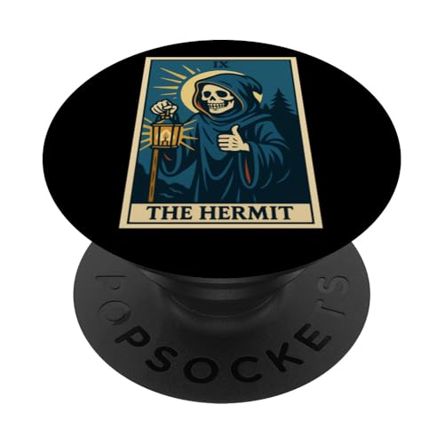 The Hermit Tarotkarte Gothic Halloween Sensenmann Okkult PopSockets Klebender PopGrip The Hermit Tarotkarte Gothic Halloween Sensenmann Okkult PopSockets Klebender PopGrip von Halloween Tarot Garb