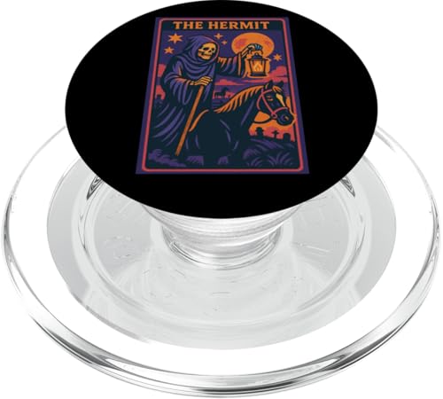 The Hermit Tarotkarte Gothic Halloween Sensenmann Okkult PopSockets PopGrip für MagSafe The Hermit Tarotkarte Gothic Halloween Sensenmann Okkult PopSockets PopGrip für MagSafe von Halloween Tarot Garb