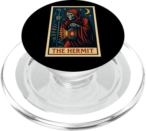 The Hermit Tarotkarte Gothic Halloween Sensenmann Okkult PopSockets PopGrip für MagSafe The Hermit Tarotkarte Gothic Halloween Sensenmann Okkult PopSockets PopGrip für MagSafe von Halloween Tarot Garb
