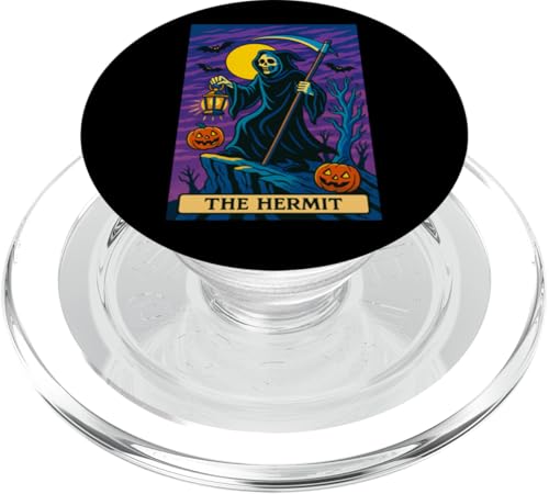 The Hermit Tarotkarte Gothic Halloween Sensenmann Okkult PopSockets PopGrip für MagSafe The Hermit Tarotkarte Gothic Halloween Sensenmann Okkult PopSockets PopGrip für MagSafe von Halloween Tarot Garb