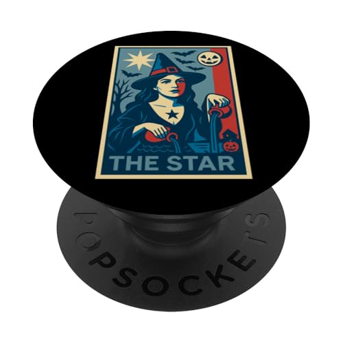 The Star Tarotkarte Halloween Meerjungfrau Gothic Hexe Horror PopSockets Klebender PopGrip von Halloween Tarot Garb