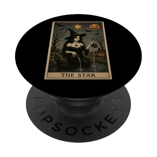 The Star Tarotkarte Halloween Meerjungfrau Gothic Hexe Horror PopSockets Klebender PopGrip The Star Tarotkarte Halloween Meerjungfrau Gothic Hexe Horror PopSockets Klebender PopGrip von Halloween Tarot Garb