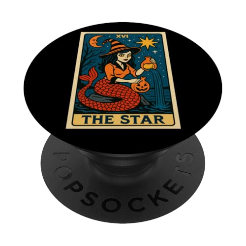 The Star Tarotkarte Halloween Meerjungfrau Gothic Hexe Horror PopSockets Klebender PopGrip The Star Tarotkarte Halloween Meerjungfrau Gothic Hexe Horror PopSockets Klebender PopGrip von Halloween Tarot Garb