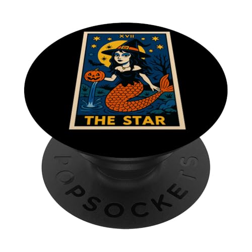 The Star Tarotkarte Halloween Meerjungfrau Gothic Hexe Horror PopSockets Klebender PopGrip The Star Tarotkarte Halloween Meerjungfrau Gothic Hexe Horror PopSockets Klebender PopGrip von Halloween Tarot Garb