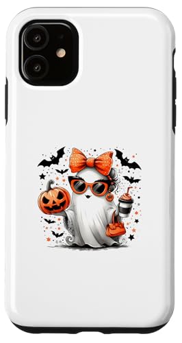 Hülle für iPhone 11 Gespenst mit Kaffee von Halloween