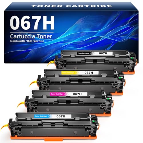 Halloya 067H 067 Toner Kompatible für Canon 067H für i-SENSYS MF655CDW MF657CDW LBP633CDW LBP631CW MF651CW Drucker ( 4 Pack ) von Halloya