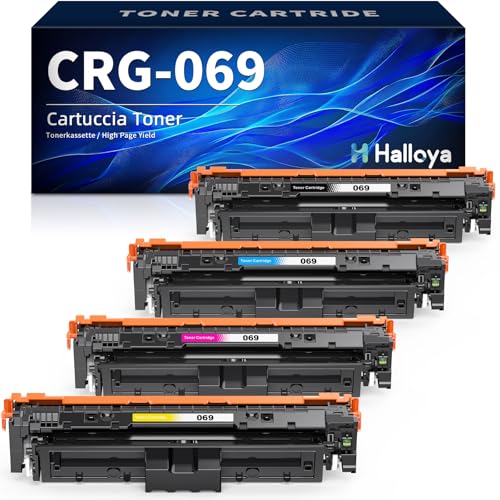 Halloya 069 für Canon 069H CRG-069H CRG-069 069 Toner für Canon i-SENSYS LBP673C LBP673Cdw LBP674Cdw LBP674Cdw MF750c MF751Cdw MF752Cdw MF753Cdw MF754Cdw MF755Cdw MF756Cx (mit Chip,4-Pack) von Halloya