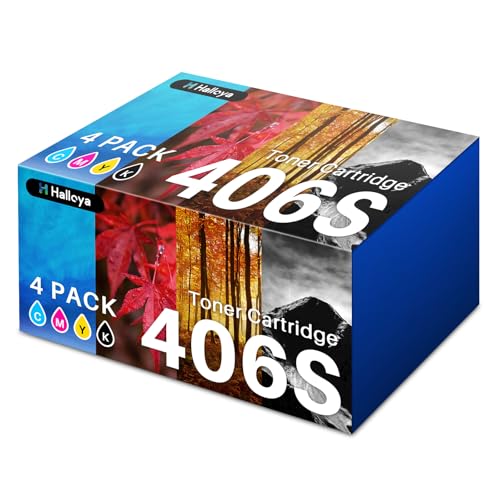 Halloya P406C Compatible für Samsung CLT-P406C K406S Toner für Toner Samsung Xpress C460W CLX 3305 C410W CLP 365 CLX 3300 CLX-3305W C460 C460FW CLT C406S Y406S M406S 406S Druckerpatronen (4er-Pack) von Halloya