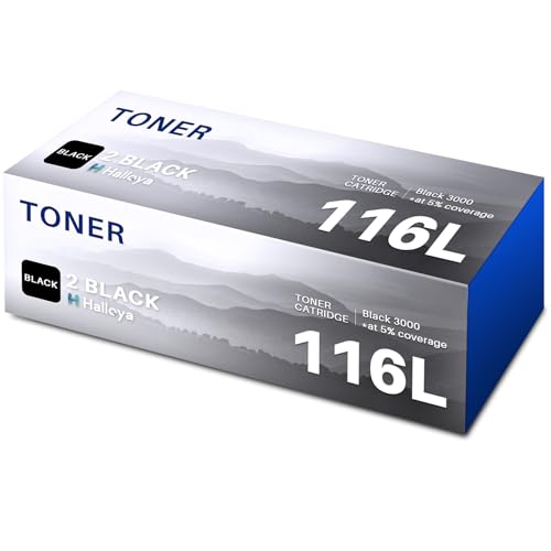 Halloya MLT D116L D116S kompatibler Toner Ersatz für Samsung MLT D116L D116S zur Verwendung mit Xpress SL-M2835DW M2825ND M2825DW M2885FW M2675 M2675FN M2875FD M2625 M2626 M26 M26 M26 2676 M2825 (2BK) von Halloya