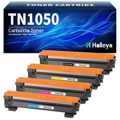 Halloya TN1050 TN-1050 Toner Kompatible für Brother TN1050 für DCP-1510 DCP-1610W DCP-1612W DCP-1512 MFC-1910W MFC-1810 HL-1110 HL-1212W HL-1210W HL-1112 (Schwarz, 4 Pack) von Halloya