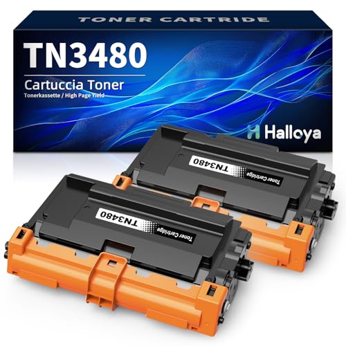 Halloya TN3480 TN-3480 Toner Kompatibel für Brother TN3480 TN 3480 TN3430 für Brother HL-L5100DN Toner MFC-L5750DW HL L5100DN MFC L5750DW DCP-L5500DN MFC-L5700DW HL-L5200DW (Schwarz, 2er-Pack) von Halloya