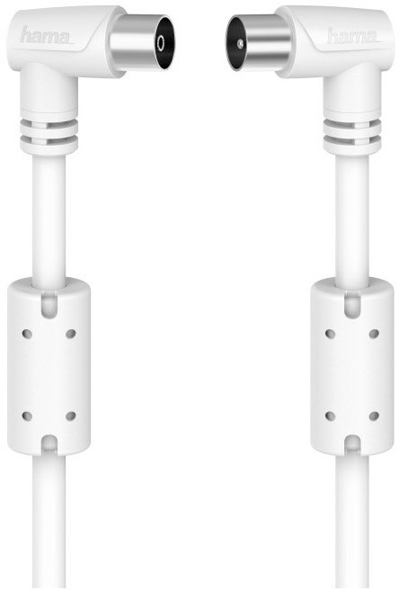 Antennen-Kabel 90 dB (10m) Koax-Stecker>Koax-Kupplung weiß von Hama