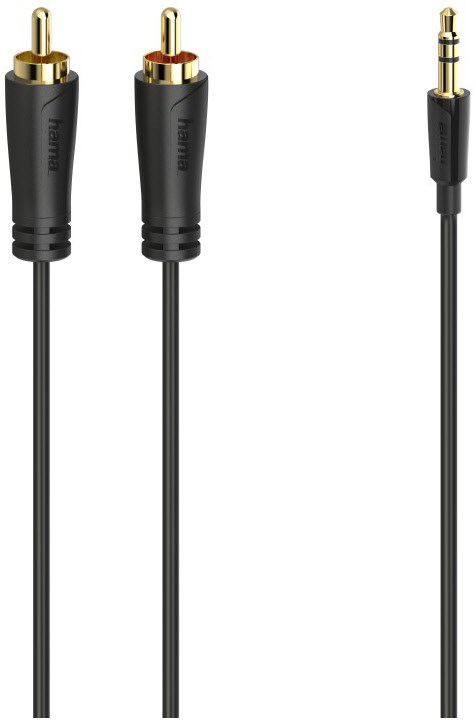 Audio-Kabel (3m) 3,5-mm-Stecker>2 Cinch-Stecker von Hama