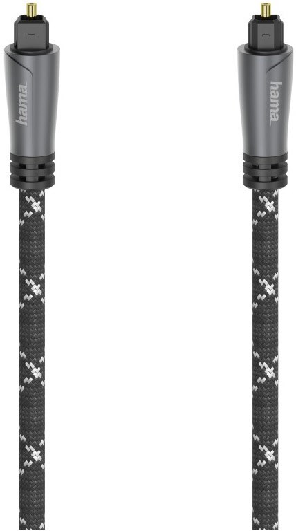 Audio-Lichtleiter-Kabel (1,5m) Metall schwarz von Hama