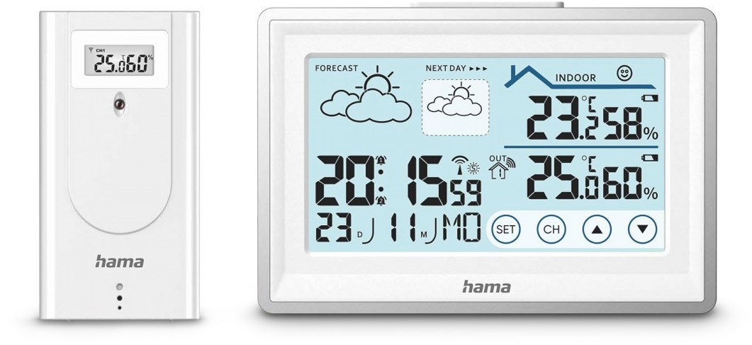 Bahamas Wetterstation mit Außensensor weiss Bahamas Wetterstation mit Außensensor weiss von Hama