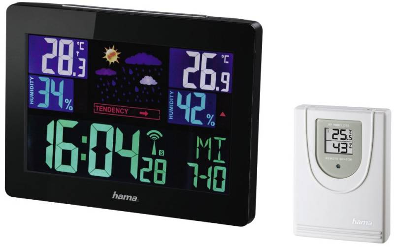 Color EWS-1400 Wetterstation schwarz von Hama