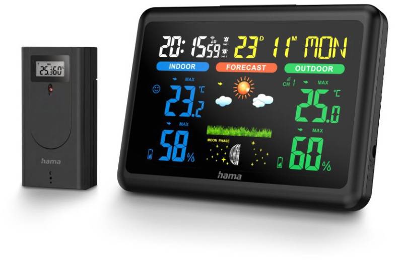 Color Wetterstation schwarz von Hama