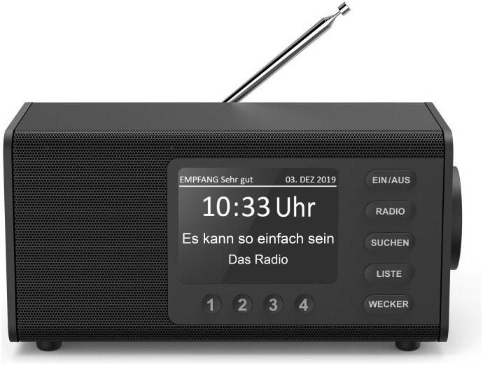 DR1000DE Heimradio schwarz von Hama