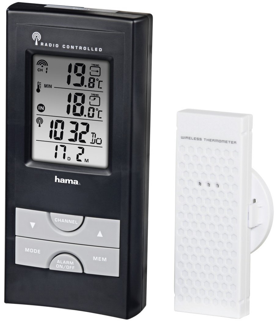 EWS-165 Wetterstation schwarz/silber EWS-165 Wetterstation schwarz/silber von Hama