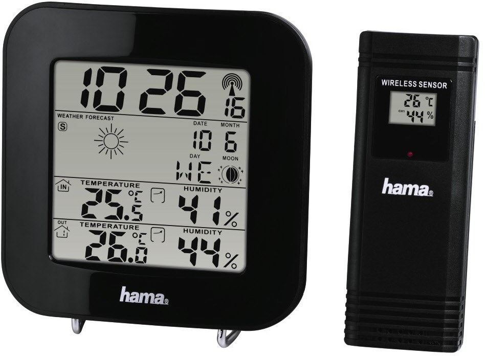 EWS-200 Wetterstation schwarz von Hama
