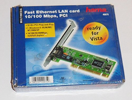 Fast Ethernet LAN Card, 10/100 Mbps, PCI von Hama