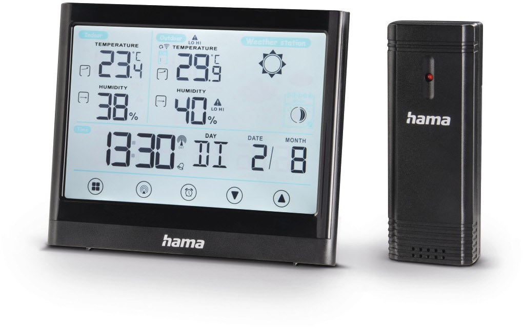 Full Touch Wetterstation schwarz Full Touch Wetterstation schwarz von Hama