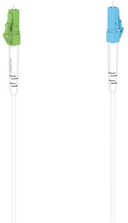 Glasfaser-Netzwerkkabel (3m) LC/APC-Stecker>LC/UPC-Stecker weiss von Hama