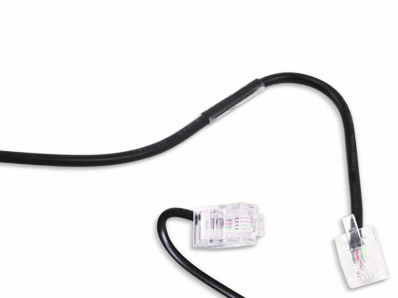 HAMA DSL-Anschlusskabel, 10 m, schwarz, 8p4c Stecker auf 6p4c Stecker von Hama