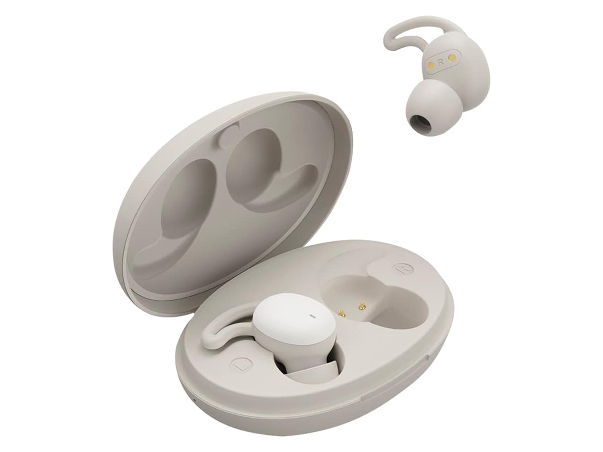 HAMA Kabellose Kopfhörer, Spirit Calm TWS, In-Ear, Schlafkopfhörer, Weiß/Grau von Hama